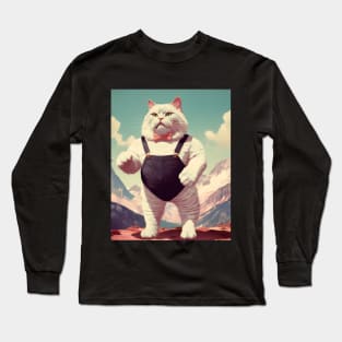 Feline Flex: The Beefcake Kitty Brigade" - Pip Long Sleeve T-Shirt